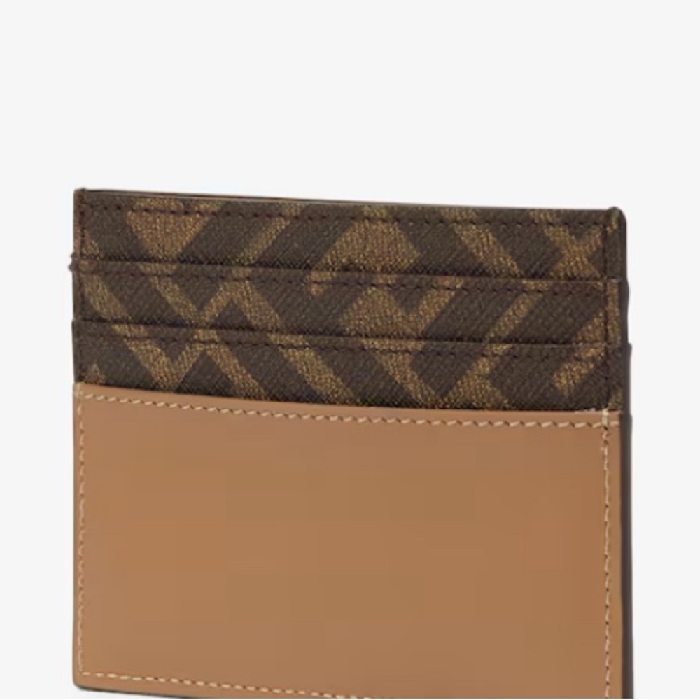 FF Squared Card Holder Beige leather card holder - Picture 2 of 7